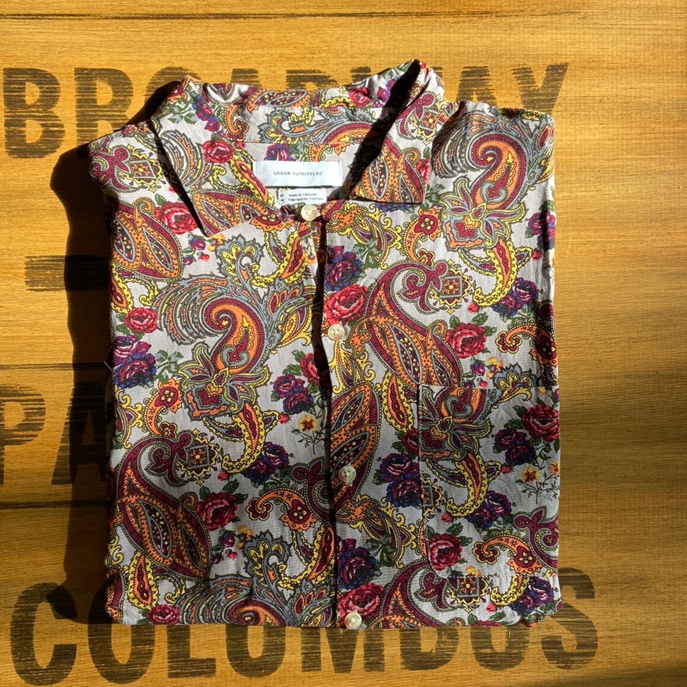 Urban Outfitters Paisley Button Down